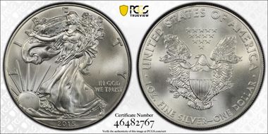 2015 $1 Silver Eagle MS67