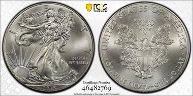 2015 $1 Silver Eagle MS68