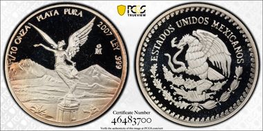 2007-Mo 1/10 oz Libertad Ag PR69DCAM