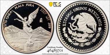 2007-Mo 1/10 oz Libertad Ag PR69DCAM