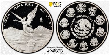 2008-Mo Onza Libertad Ag PR67DCAM