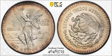 1987-Mo Onza Libertad Ag - DDO MS66