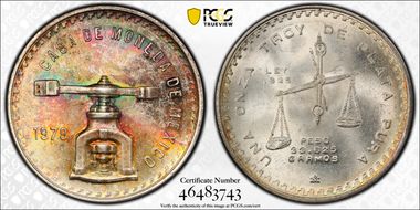 1979-Mo Onza KM-M49b.4 Ag Type 4 MS65