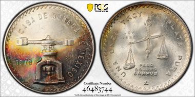 1979-Mo Onza KM-M49b.4 Ag Type 4 MS64