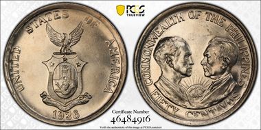 1936-M 50C Commonwealth KM-176 MS65