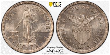 1935-M 10C KM-169  Ag MS64