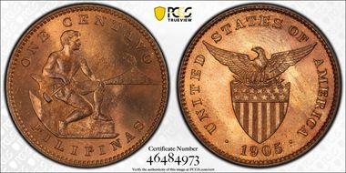 1905 1C KM-163 MS65RB