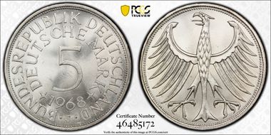 1968-J 5 Mk Regular Issue MS66