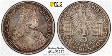 1955-G 5 Mk von Baden J-390 MS65