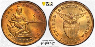1925-M 1C MS64RB