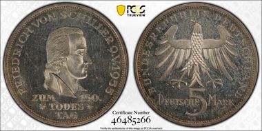 1955-F 5 Mk Schiller J-389 MS63