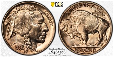 1938-D 5C Buffalo MS67