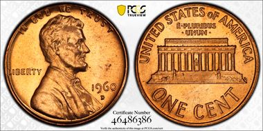 1960-D 1C Large Date MS66RD