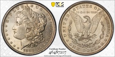 1883-O $1 MS62