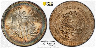 1985-Mo Onza Libertad Ag MS66
