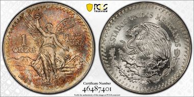 1986-Mo Onza Libertad Ag MS68