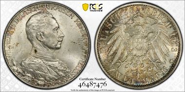 1913-A 2 Mk 25th Year J-111 MS65+