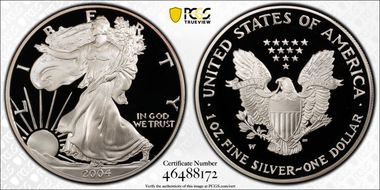 2004-W $1 Silver Eagle PR69DCAM