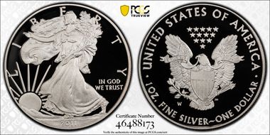 2011-W $1 Silver Eagle PR69DCAM