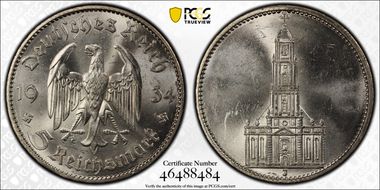 1934-J 5 Mk Potsdam without Date J-357 MS63