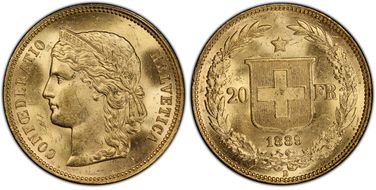 1889 B 20 Fr Edge PROVIDEBIT MS64