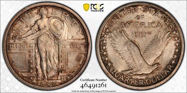 1917 25C Type 1 MS63FH
