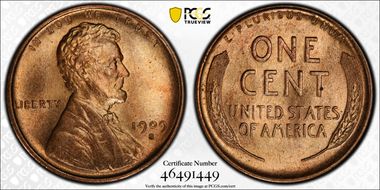 1909-S 1C Lincoln MS65RD