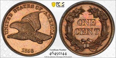 1856 1C Flying Eagle PR64