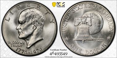 1976-S $1 Silver MS68