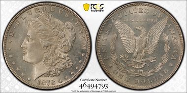 1878 7TF $1 Reverse of 1878 MS64