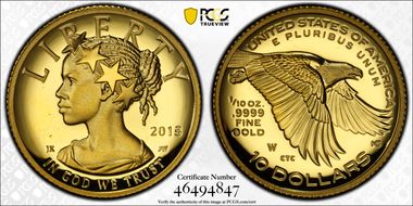 2018-W $10 American Liberty High Relief PR67DCAM