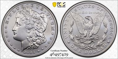 2021-S $1 Morgan Dollar 100th Anniversary MS69