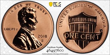 2018-S 1C Reverse Proof 50th Anniversary Set PR69RD