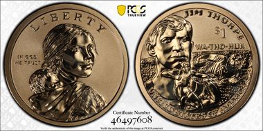 2018-S $1 Native American, Reverse Proof 50th Anniversary Set PR69