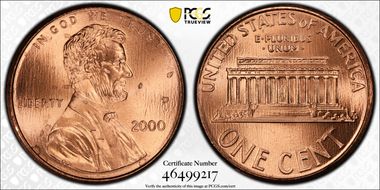 2000 1C "Cheerios" Cent MS65RD