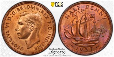 1937 1/2D S-4115 MS64RB