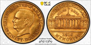 1916 G$1 McKinley MS62