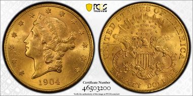 1904-S $20 MS63