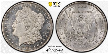 1888-O $1 VAM 5 Oval O MS61