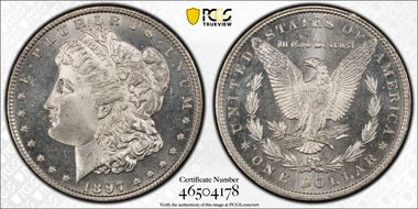 1897 $1 MS66DMPL