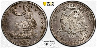 1877-S T$1 AU50