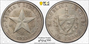 1933 Peso KM-15.2  Ag N1