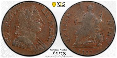 1787 1/2P Machin's, Vlack 17-87A MS62BN