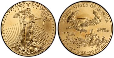 2011 $50 Eagle-25th Anniversary MS69