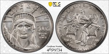 2006-W $10 Burnished St. of Liberty SP70