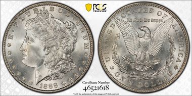 1888 $1 MS66+ 