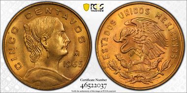 1965-Mo 5C KM-426 Brass MS67