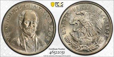 1966-Mo 25C Open beak MS65