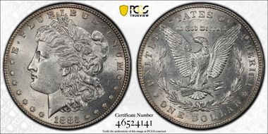 1885 $1 AU58