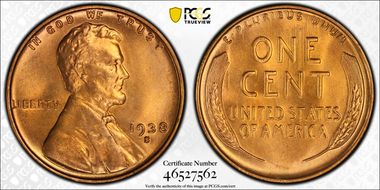 1938-S 1C MS67RD